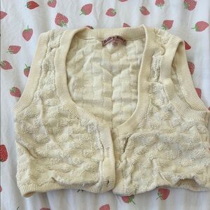 Cream Knit Vest